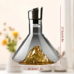 Crystal Clear Wine Decanter - 1500ml, Aerator & Filtration, Red Wine Carafe with Built-in Dispenser
