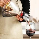 Crystal Clear Wine Decanter - 1500ml, Aerator & Filtration, Red Wine Carafe with Built-in Dispenser